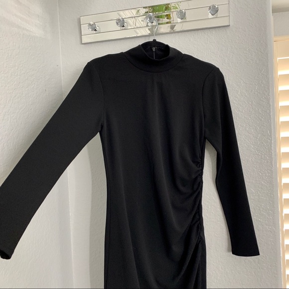 Chelsea28 Black Long Sleeve Cocktail Dress - Picture 5 of 11